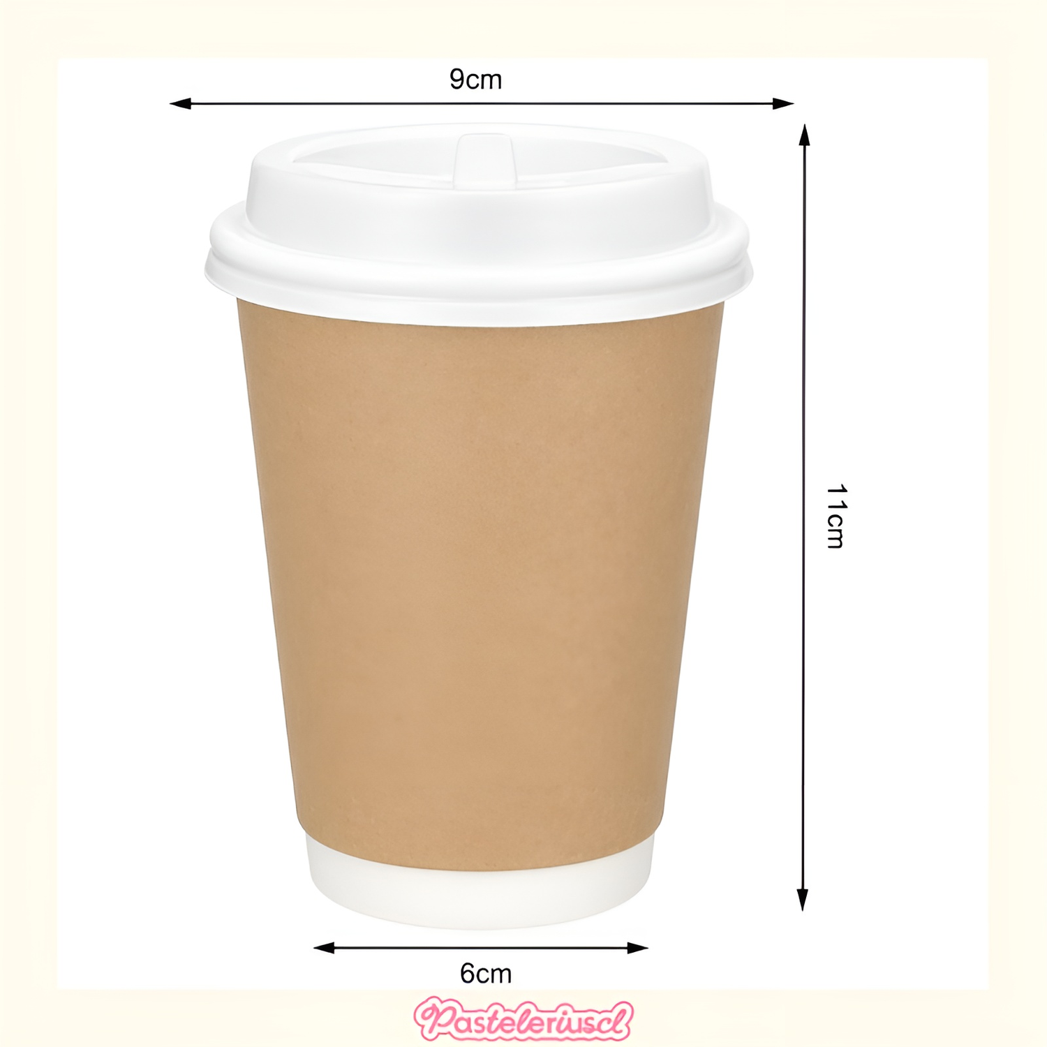 25 Vasos Polipapel Térmico Vaso Doble Pared 8oz/236ml Vasos Para Cafe Foodtruck-2