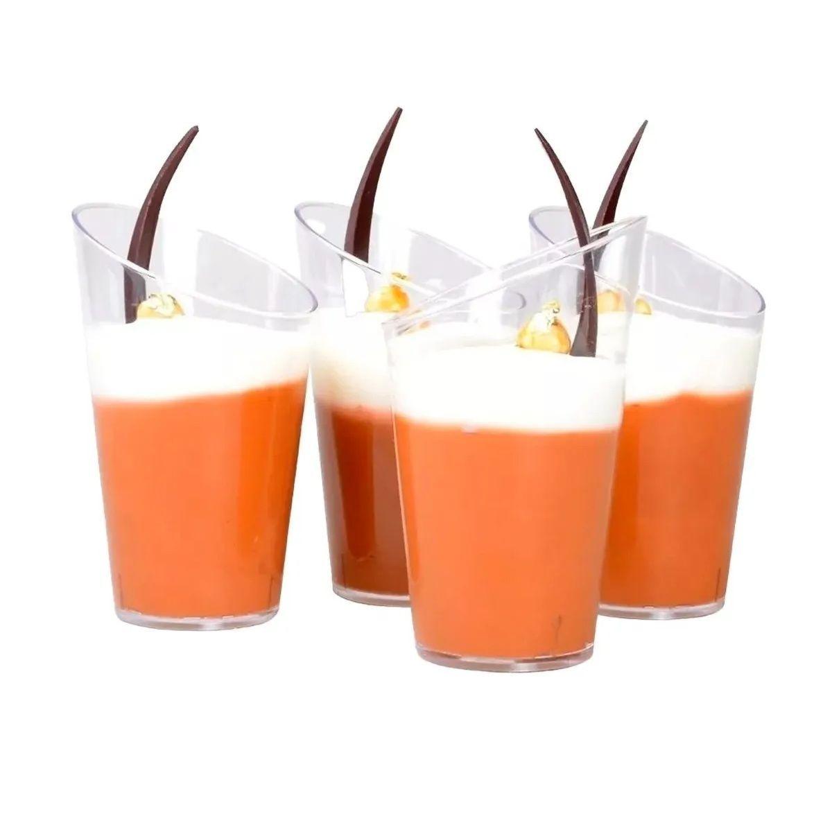 X60 Pocillo Desechables Pocillos Plásticos Para Postres 60ml Blanco-4