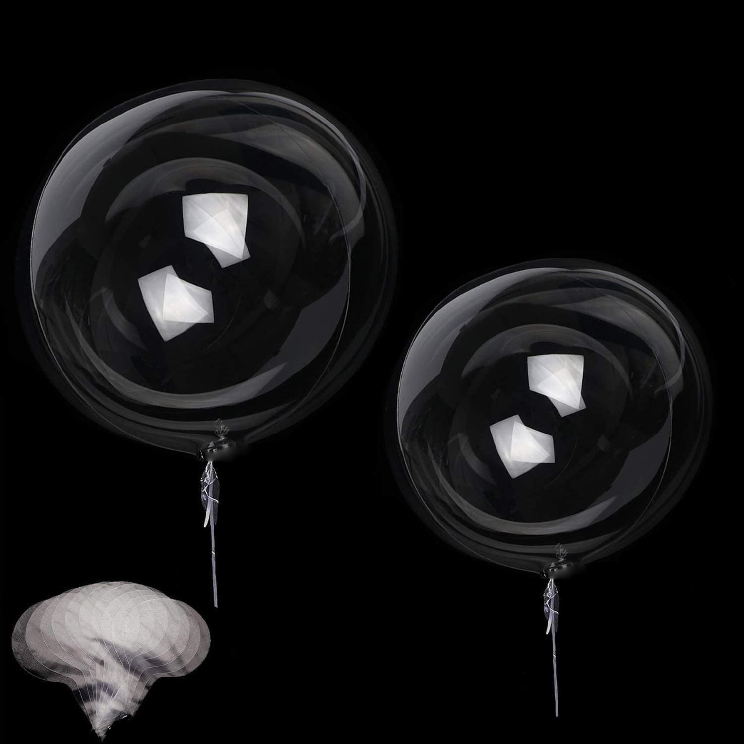Pack X10 Globos Led Globo Burbuja Decoración Fiesta 24cm Blanco-6