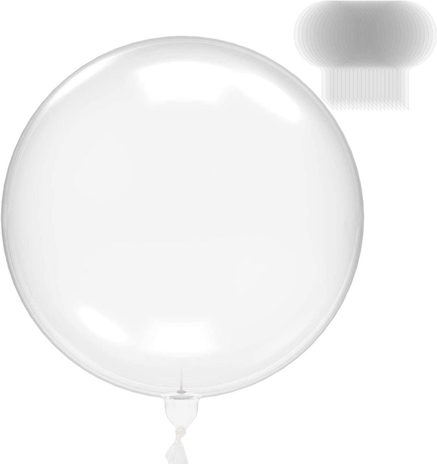 Pack X10 Globos Led Globo Burbuja Decoración Fiesta 24cm Blanco-7