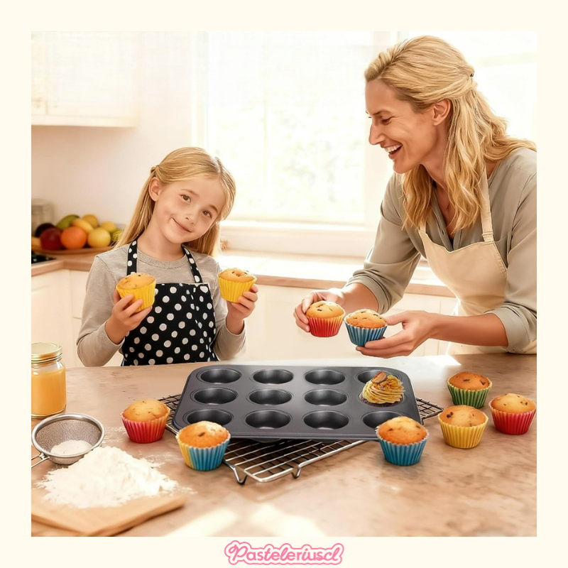 Molde 12 Cupcakes Molde Cupcake Molde Para Tortas Reposteria Molde Para Torta Molde Bizcocho Moldes -4