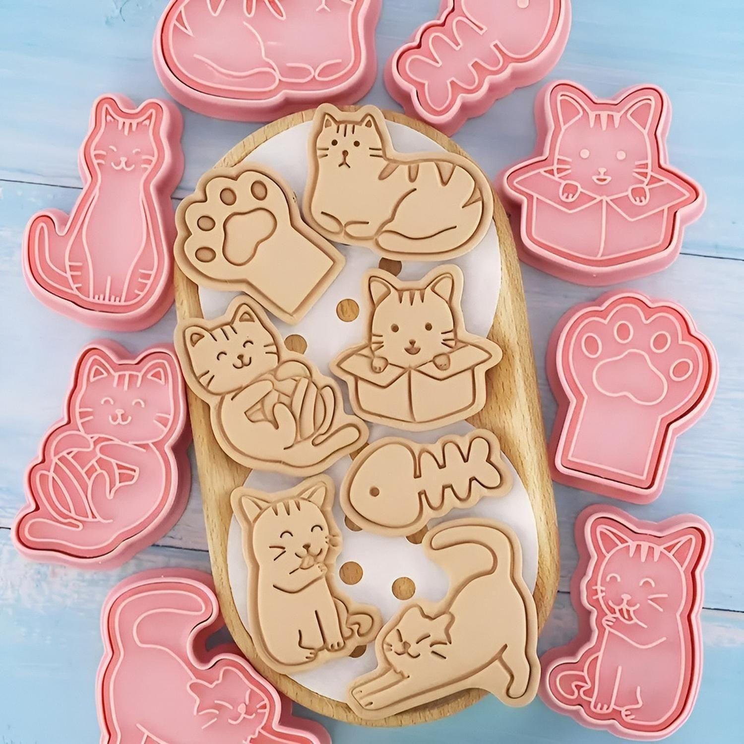 Molde Galletas Cortador De Galletas Moldes De Galleta Gatos-6