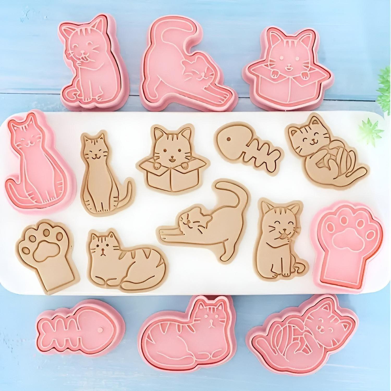 Molde Galletas Cortador De Galletas Moldes De Galleta Gatos-8