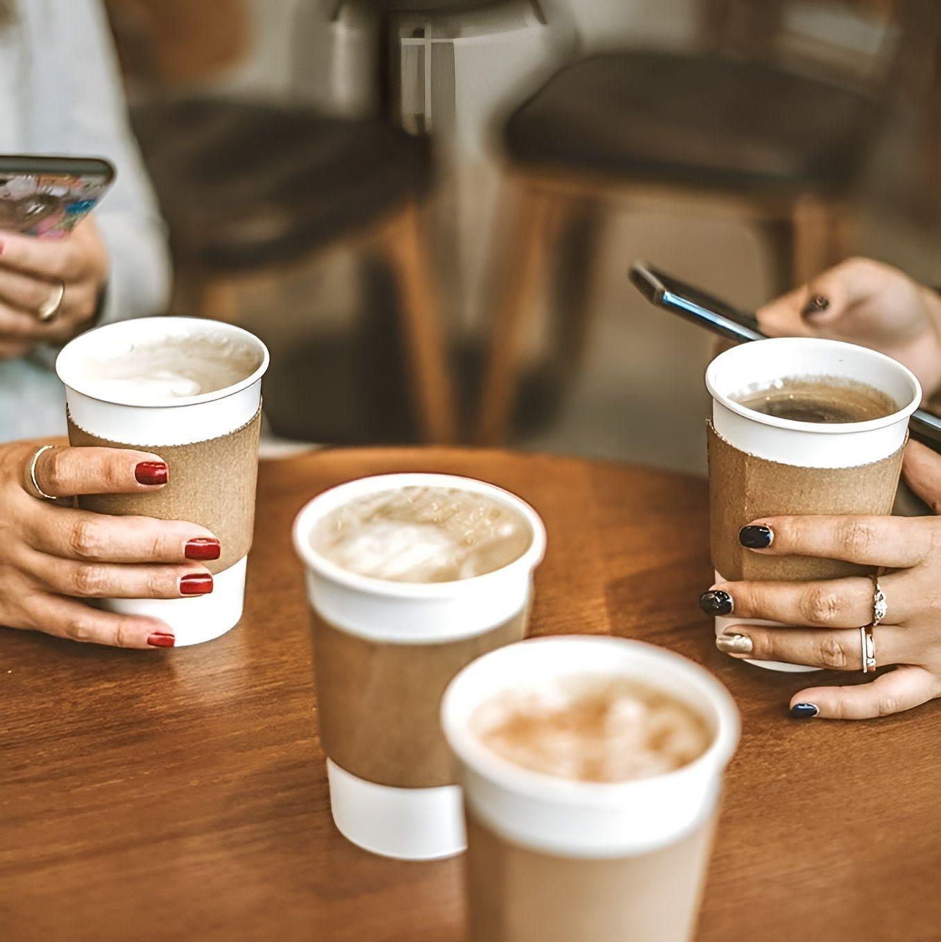 Vaso Cafe Polipapel Vaso Kraft Vaso C/tapa+manga 12oz 100und Vaso Para Bebida Caliente Vaso-7