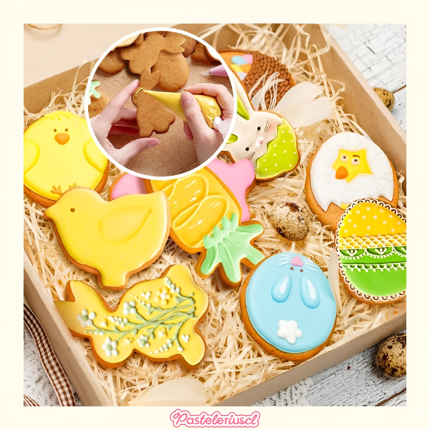 9 moldes para galletas Cortador De Galletas De Pascua Kit para hornear decoración de primavera-8