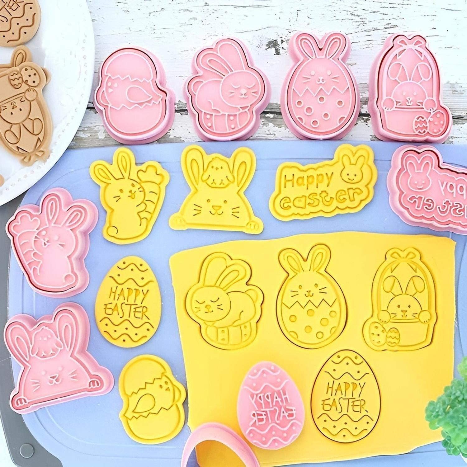 Cortador Galleta Pascua Moldes Galleta 3d Cortadores Galleta Rosa-2