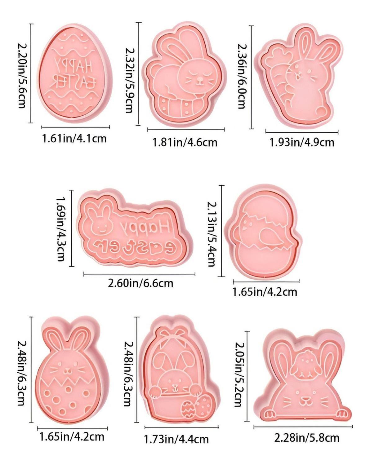 Cortador Galleta Pascua Moldes Galleta 3d Cortadores Galleta Rosa-3