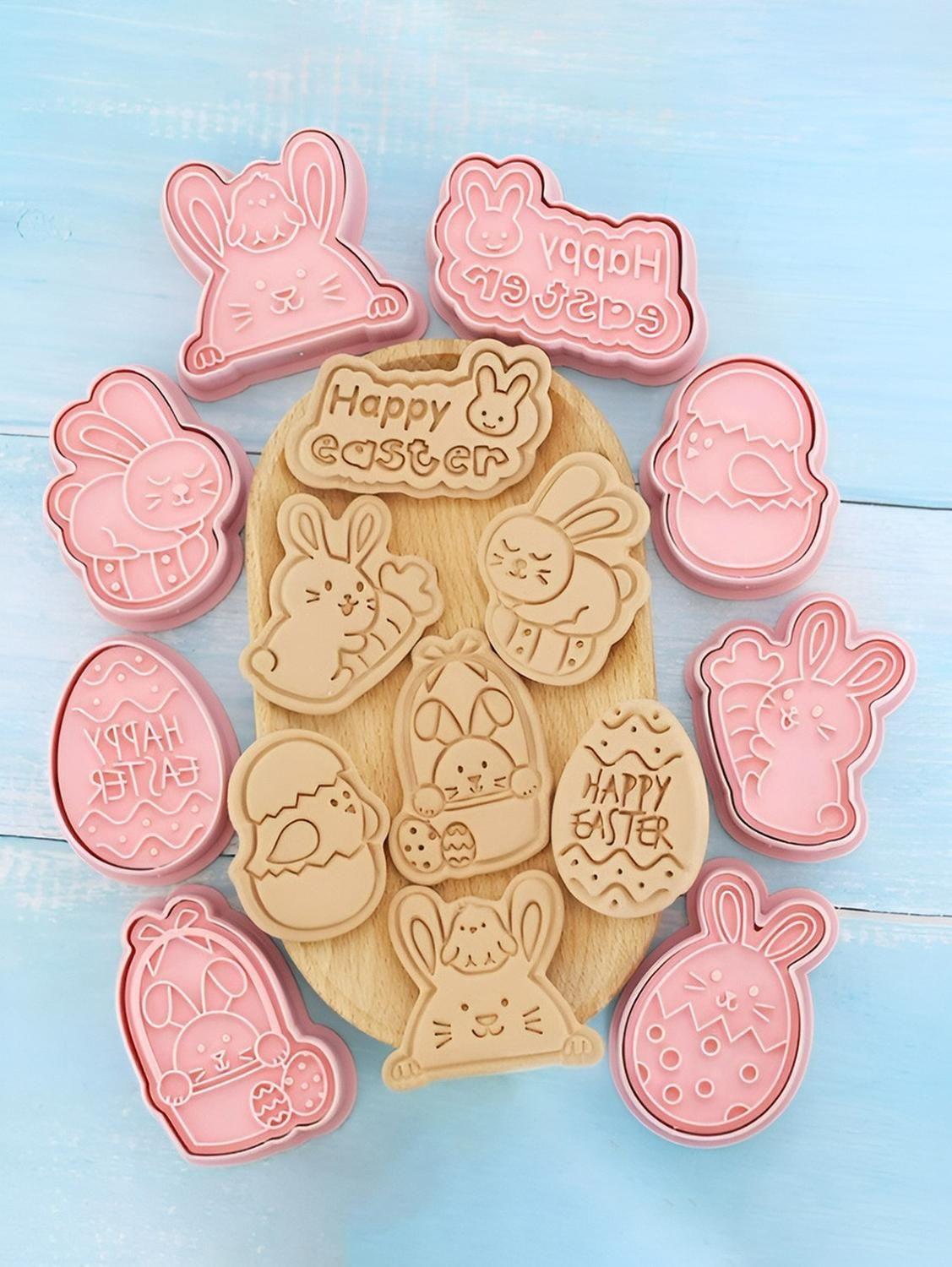 Cortador Galleta Pascua Moldes Galleta 3d Cortadores Galleta Rosa-6