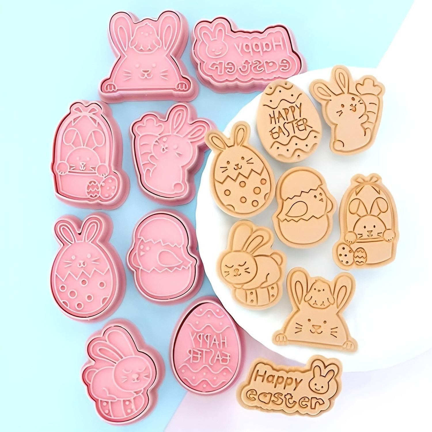 Cortador Galleta Pascua Moldes Galleta 3d Cortadores Galleta Rosa-8