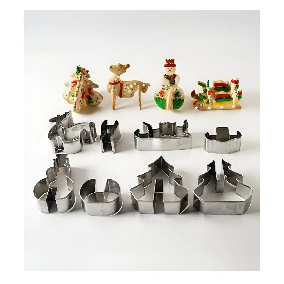 Moldes De Galletas Cortadores De Galletas Navidad Figuras 3d-1