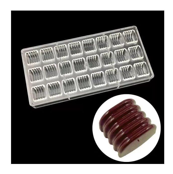 Pack X2 Molde Chocolate Acrilico Molde De Chocolate Molde Lineal-3