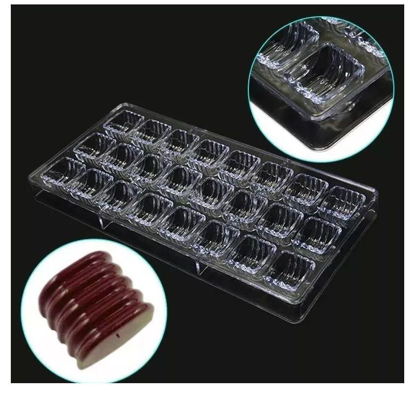 Pack X2 Molde Chocolate Acrilico Molde De Chocolate Molde Lineal-6