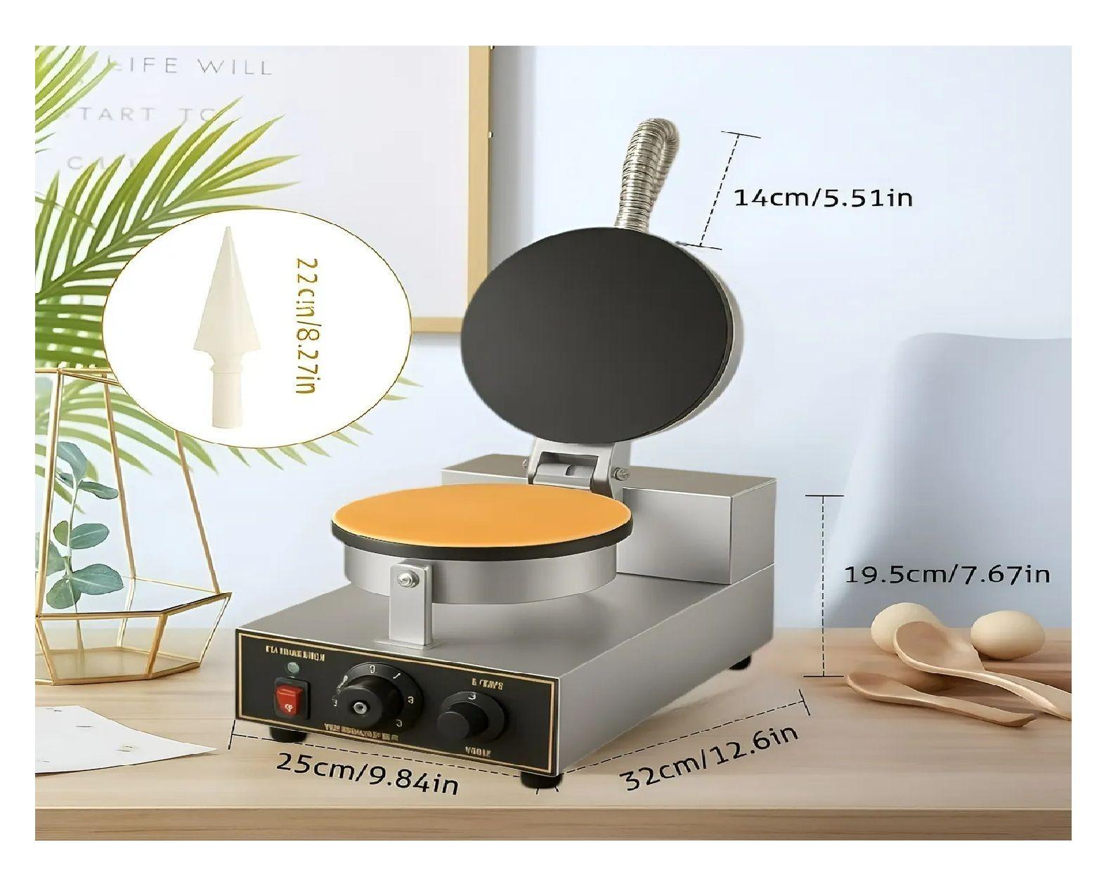Wafflera Maquina Para Hacer Conos Para Helado Waffle 1200w-2