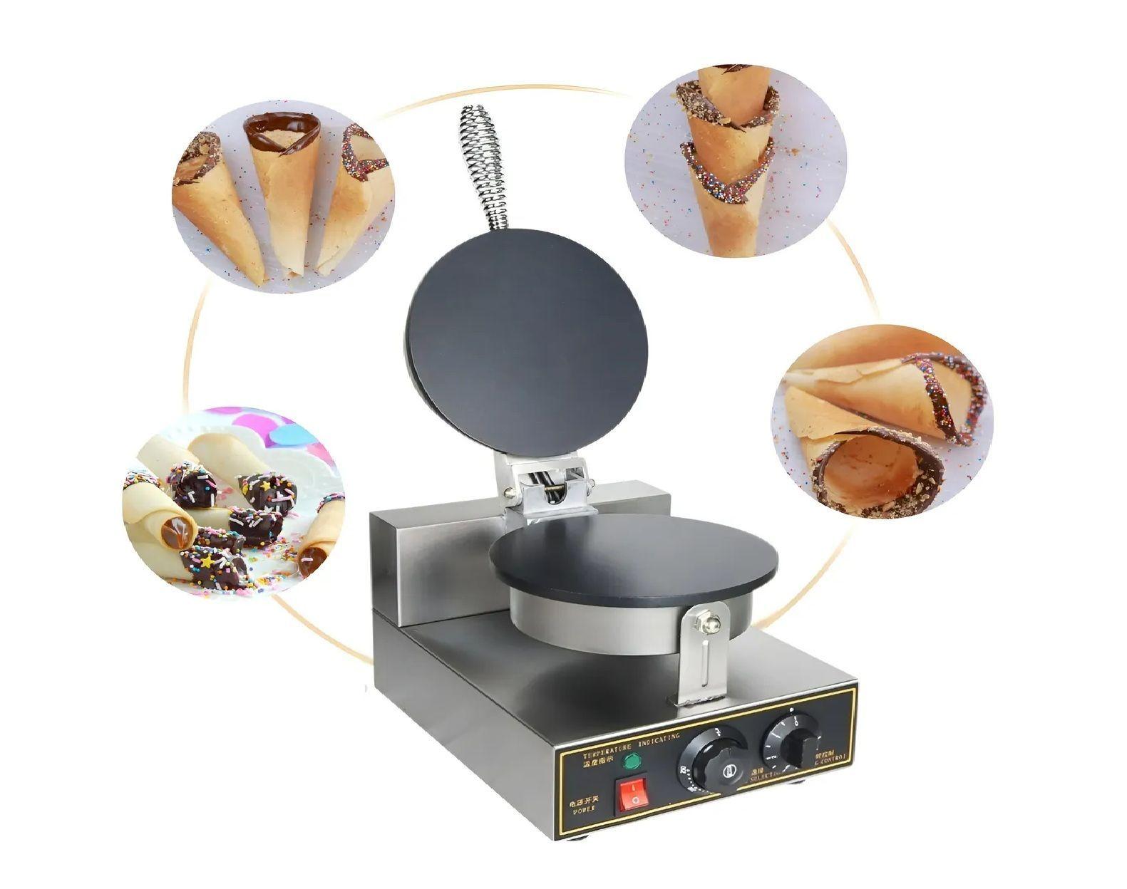 Wafflera Maquina Para Hacer Conos Para Helado Waffle 1200w-3