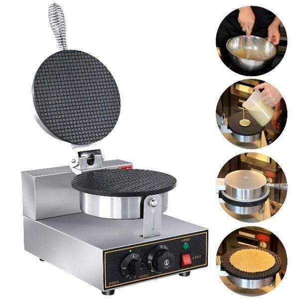 Wafflera Maquina Para Hacer Conos Para Helado Waffle 1200w-4