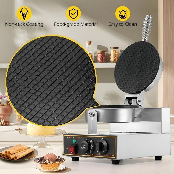 Wafflera Maquina Para Hacer Conos Para Helado Waffle 1200w-6