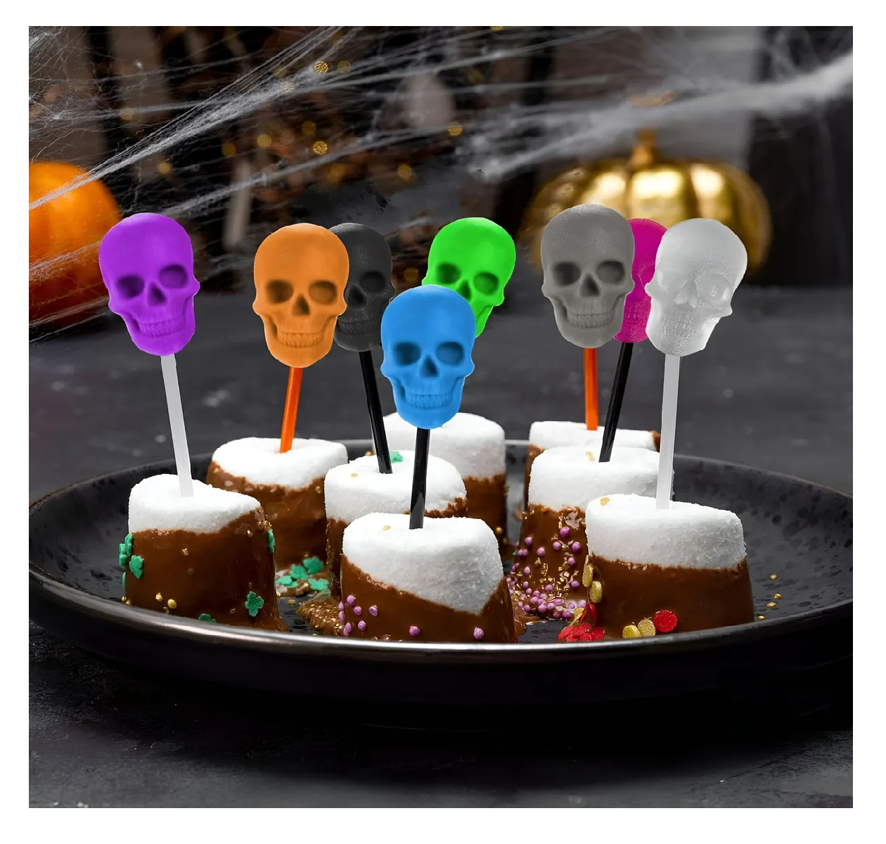 Moldes Silicona Halloween Moldes Reposteria Calavera 40cav Molde Silicona Chocolate Moldes Silicona-3
