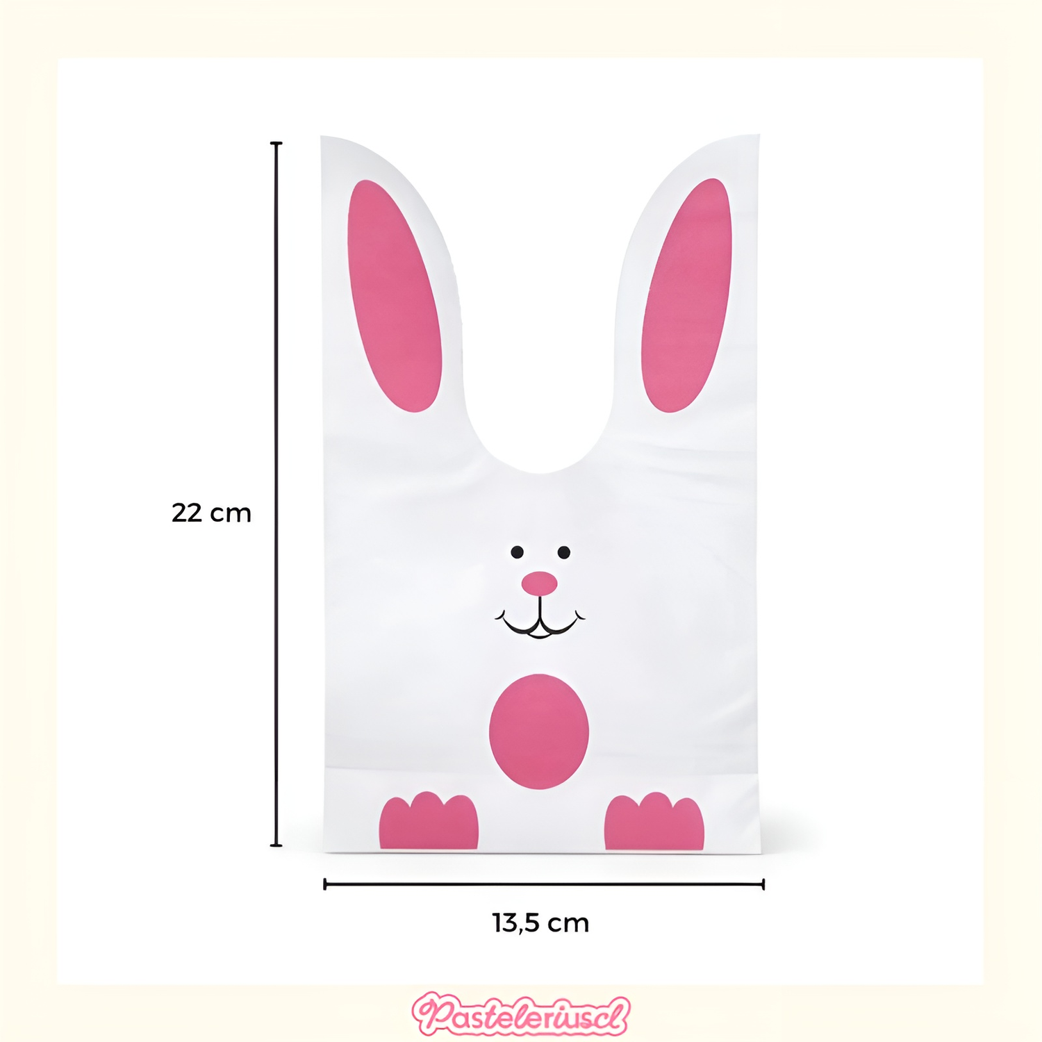 150 Bolsas Con Diseño De Conejo De Pascua 22x13cm-7
