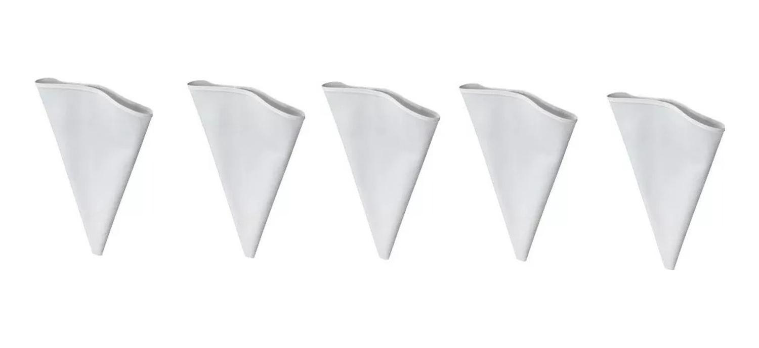 Pack X5 Manga Pastelera Profesional Tela Mangas De Tela 40cm Blanco-0