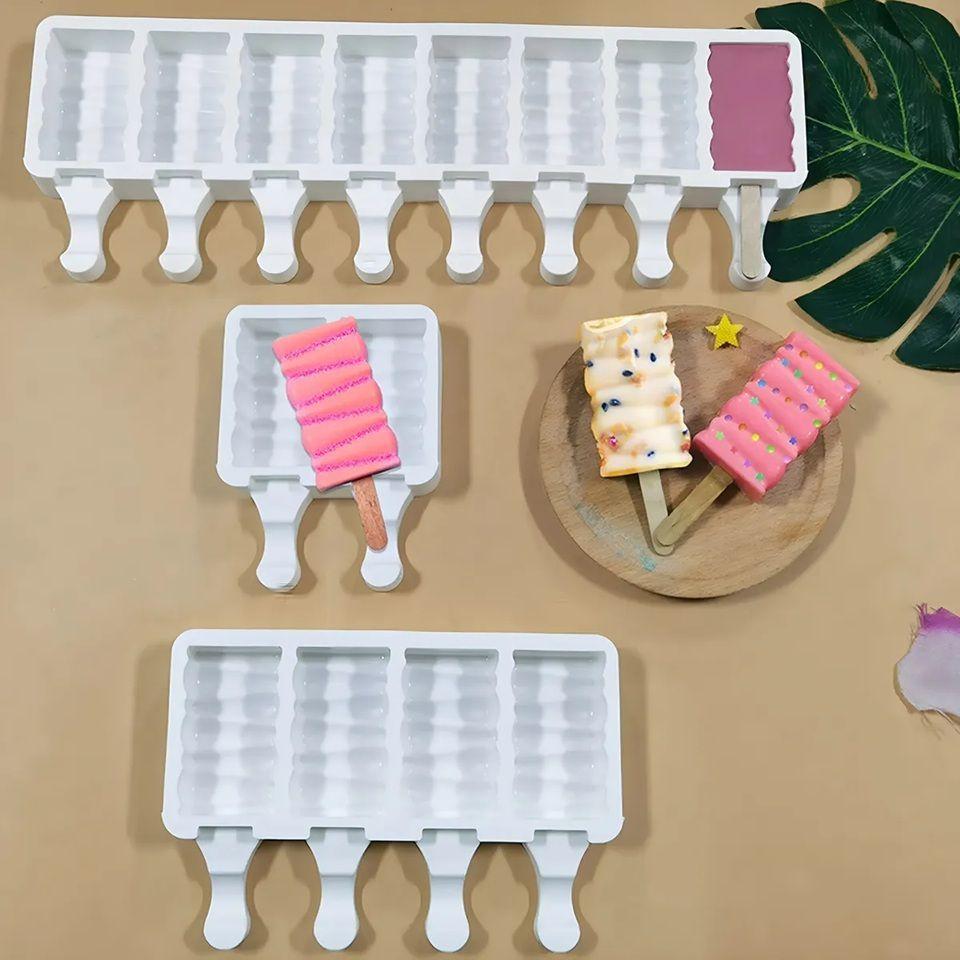 X2 Moldes De Silicona Para Helados Molde Paletas Helado 446-3