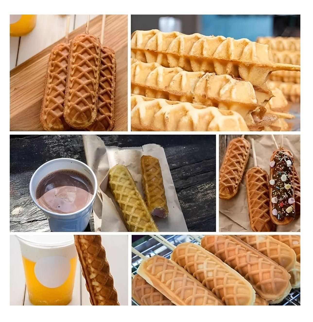 Wafleras Con Formas Maquina Para Waffles 1550w Hot Dog Maker -2