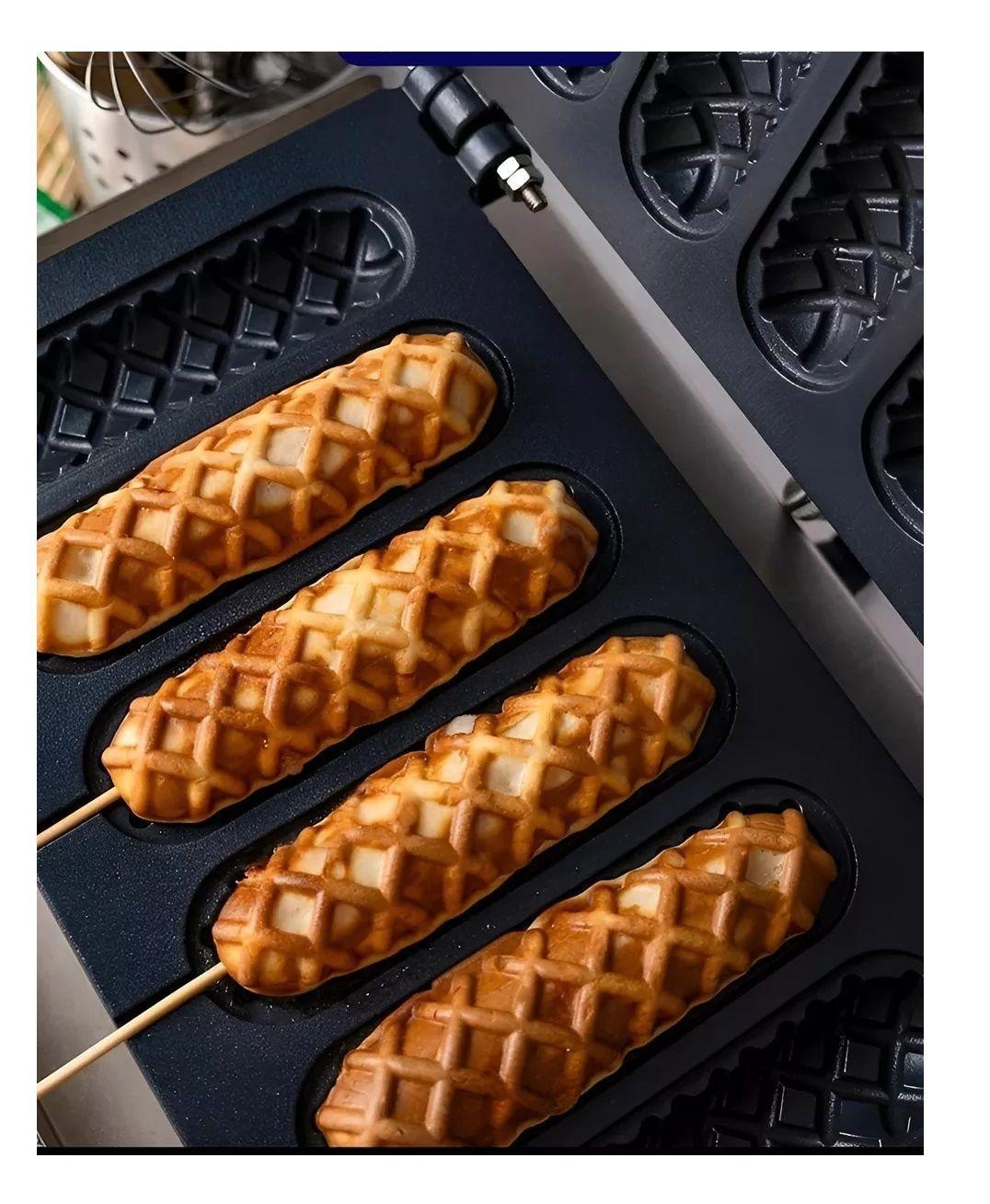 Wafleras Con Formas Maquina Para Waffles 1550w Hot Dog Maker -4