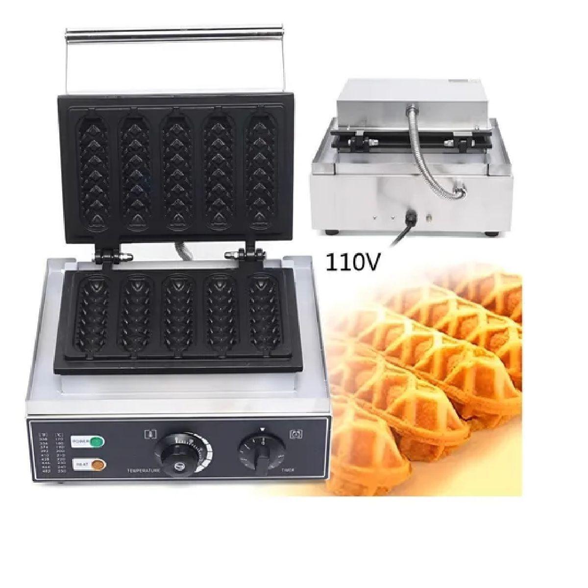 Wafleras Con Formas Maquina Para Waffles 1550w Hot Dog Maker -5