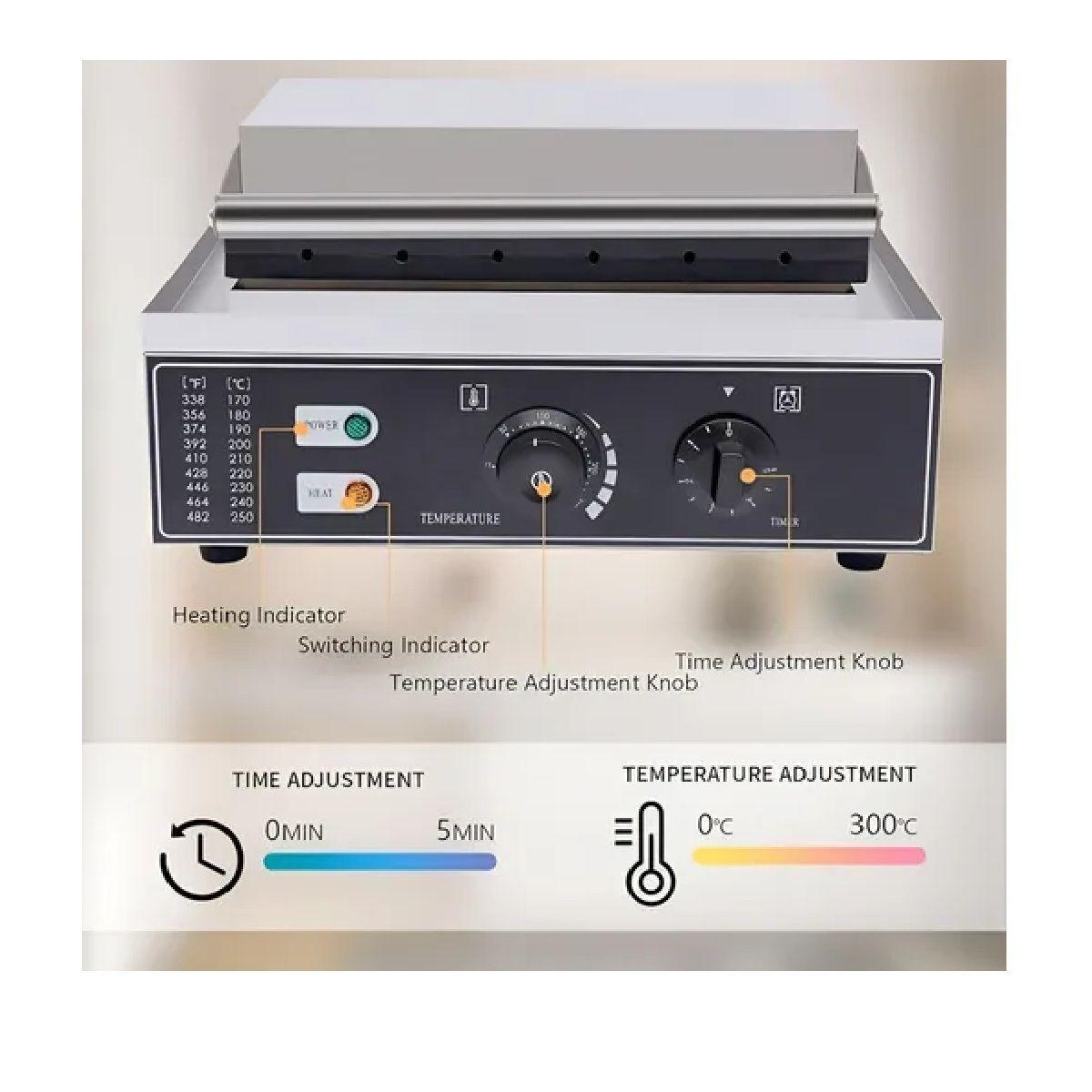 Wafleras Con Formas Maquina Para Waffles 1550w Hot Dog Maker -6