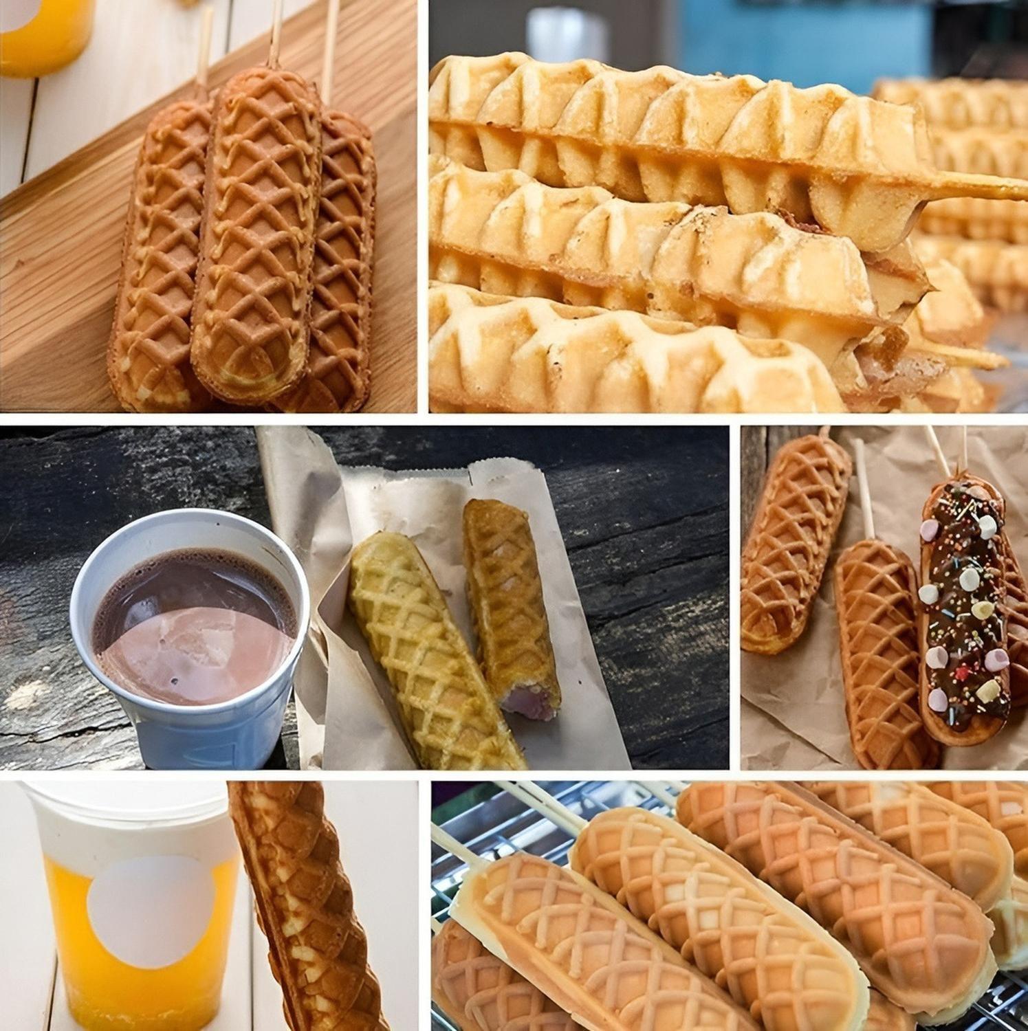 Wafleras Con Formas Hot Dog Maker Maquina Para Waffles 1550w-3