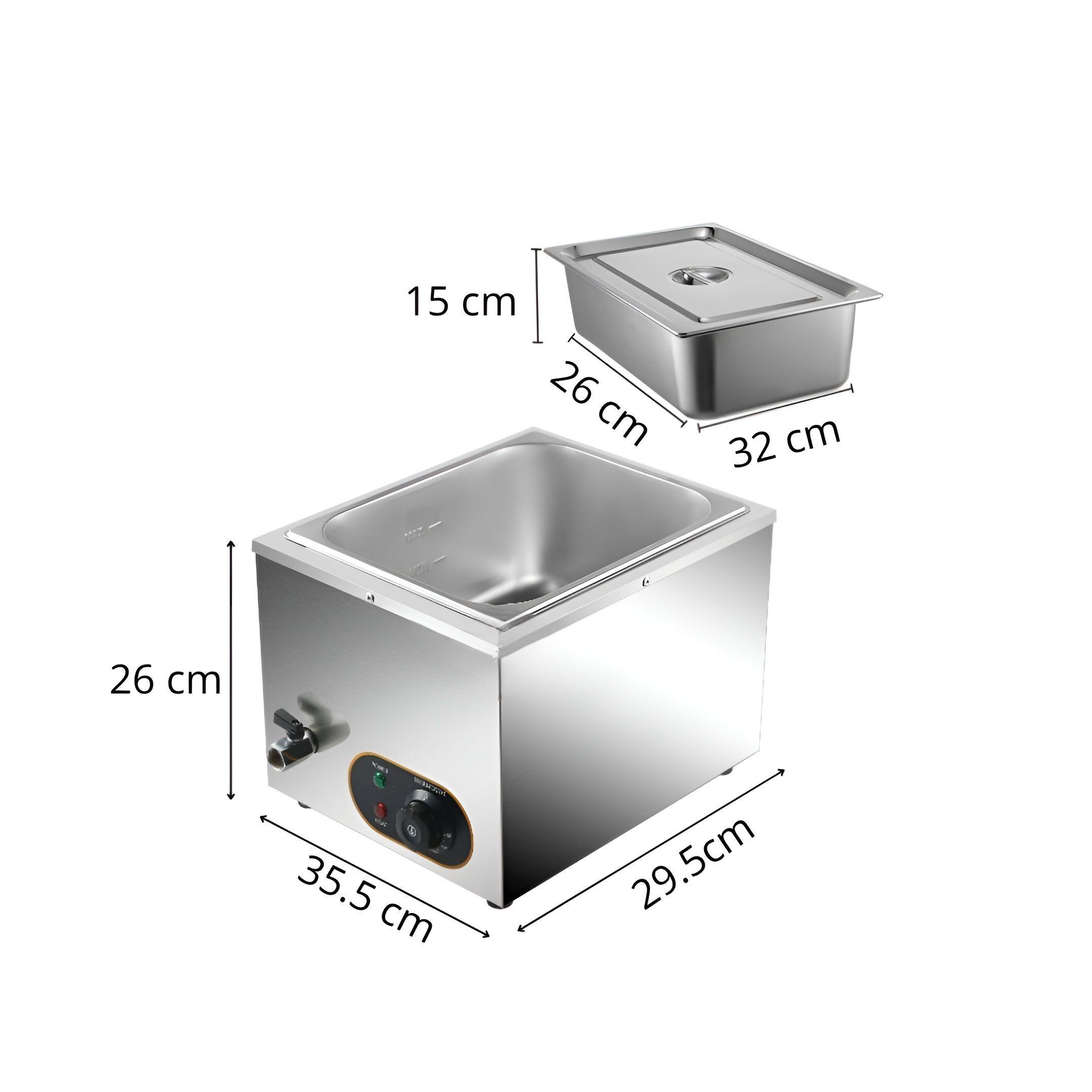 Chafer Bufetera Baño Maria Electrico Chafing Buffet Vapor 6l-2