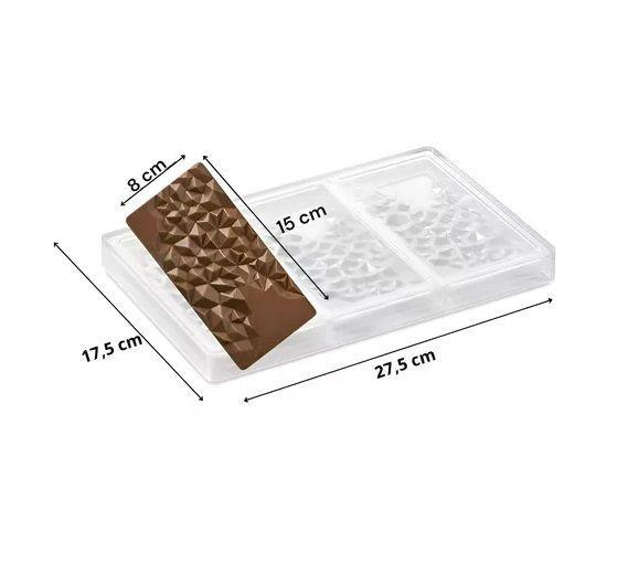 Pack X4 Molde De Chocolate Molde Policarbonato Barra Cristal-2