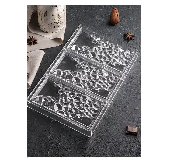 Pack X4 Molde De Chocolate Molde Policarbonato Barra Cristal-7