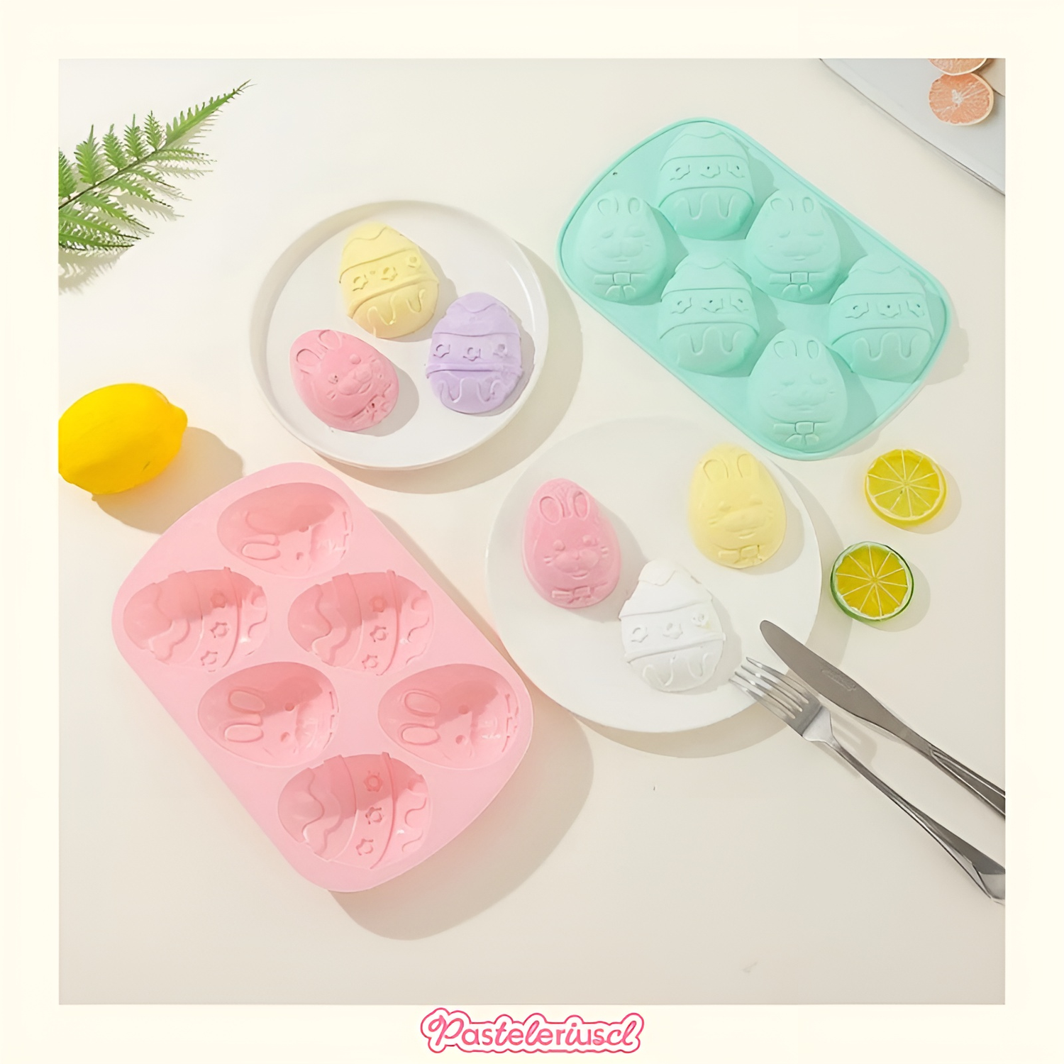 molde silicona huevos de pascua moldes para reposteria 3D-6