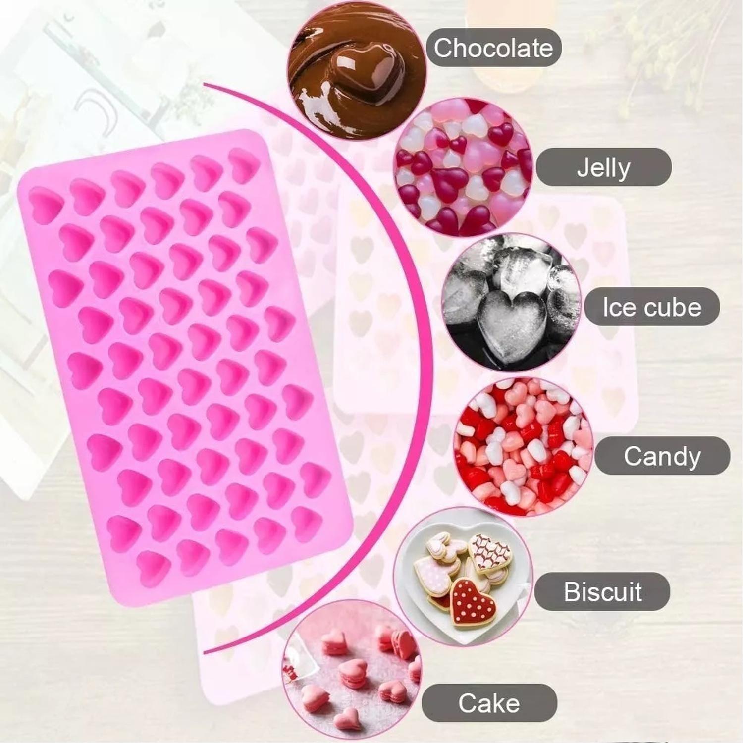 Pack X2 Molde Silicona Moldes Silicona Reposteria 55 Corazon-1