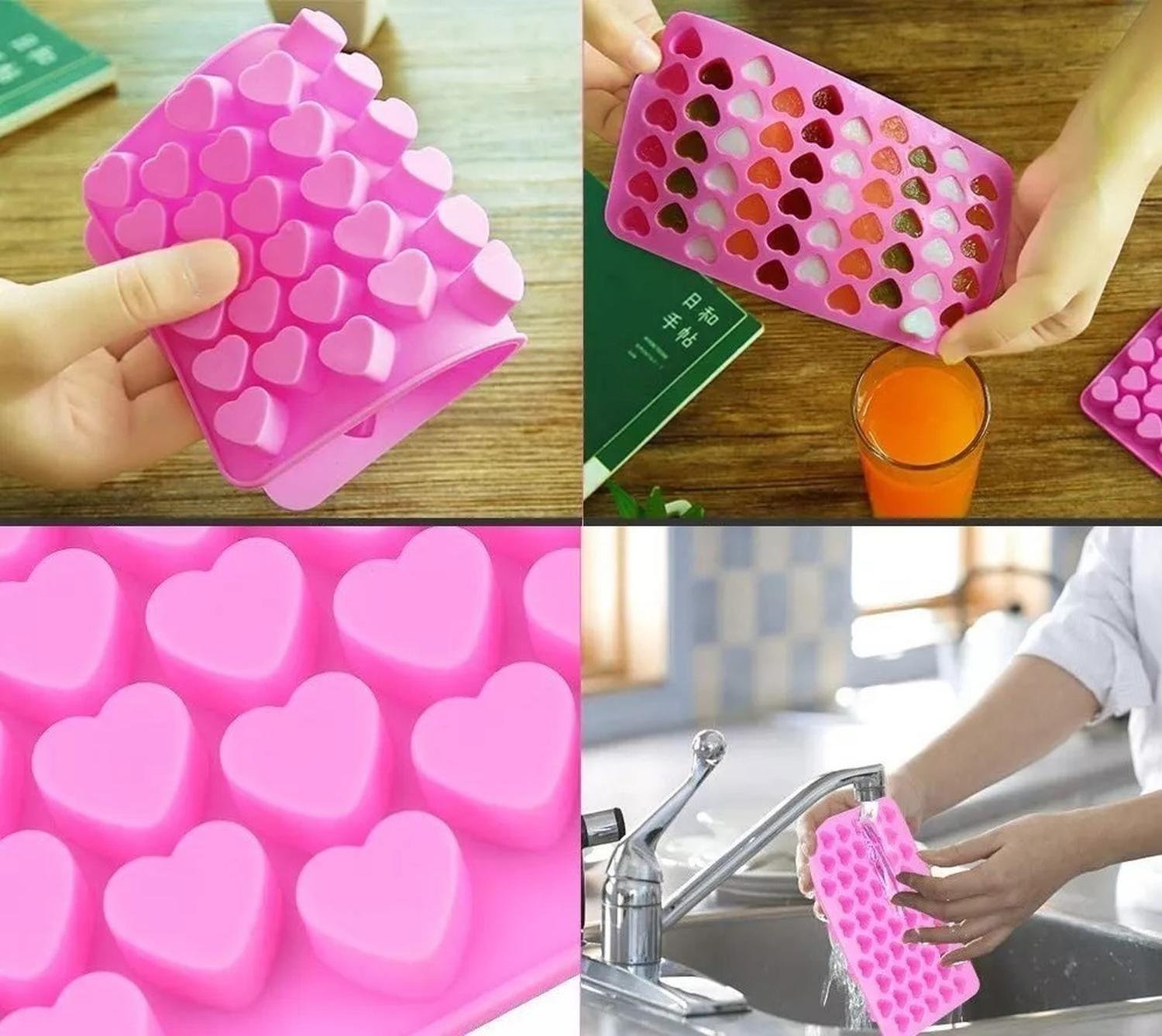 Pack X2 Molde Silicona Moldes Silicona Reposteria 55 Corazon-3