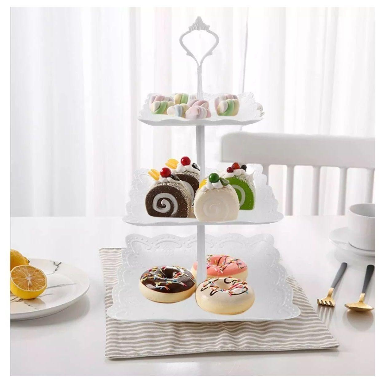 Set 2 Porta Torta Base De Torta Porta Cupcakes Porta Cupcake-1