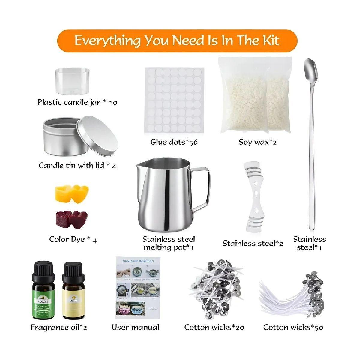 Kit Para Hacer Velas Moldes Para Velas Insumos Velas 153pzs-5