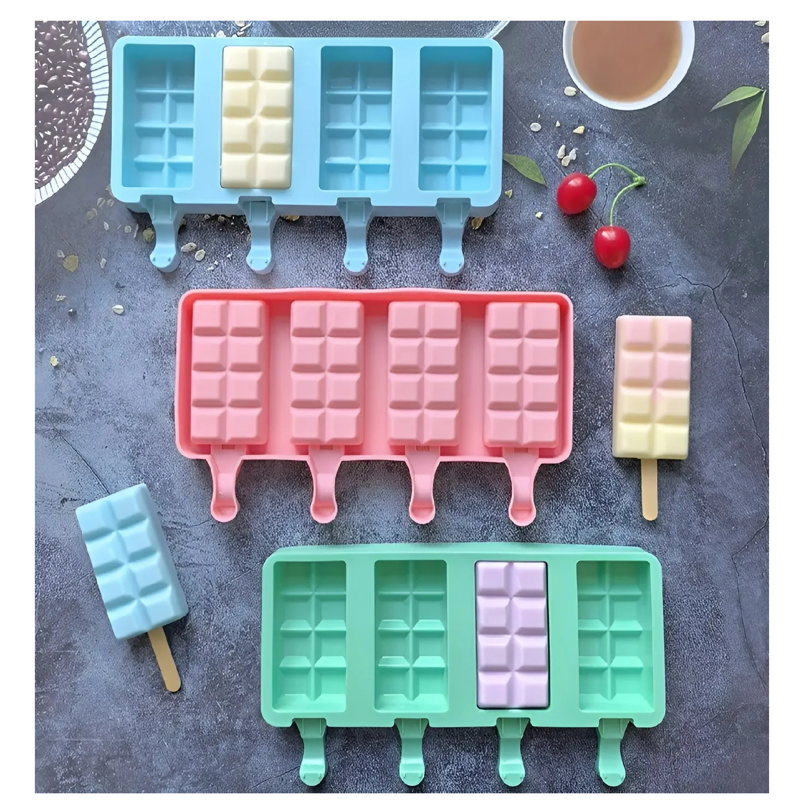 Moldes De Silicona Reposteria Moldes Para Helados Paleta-5