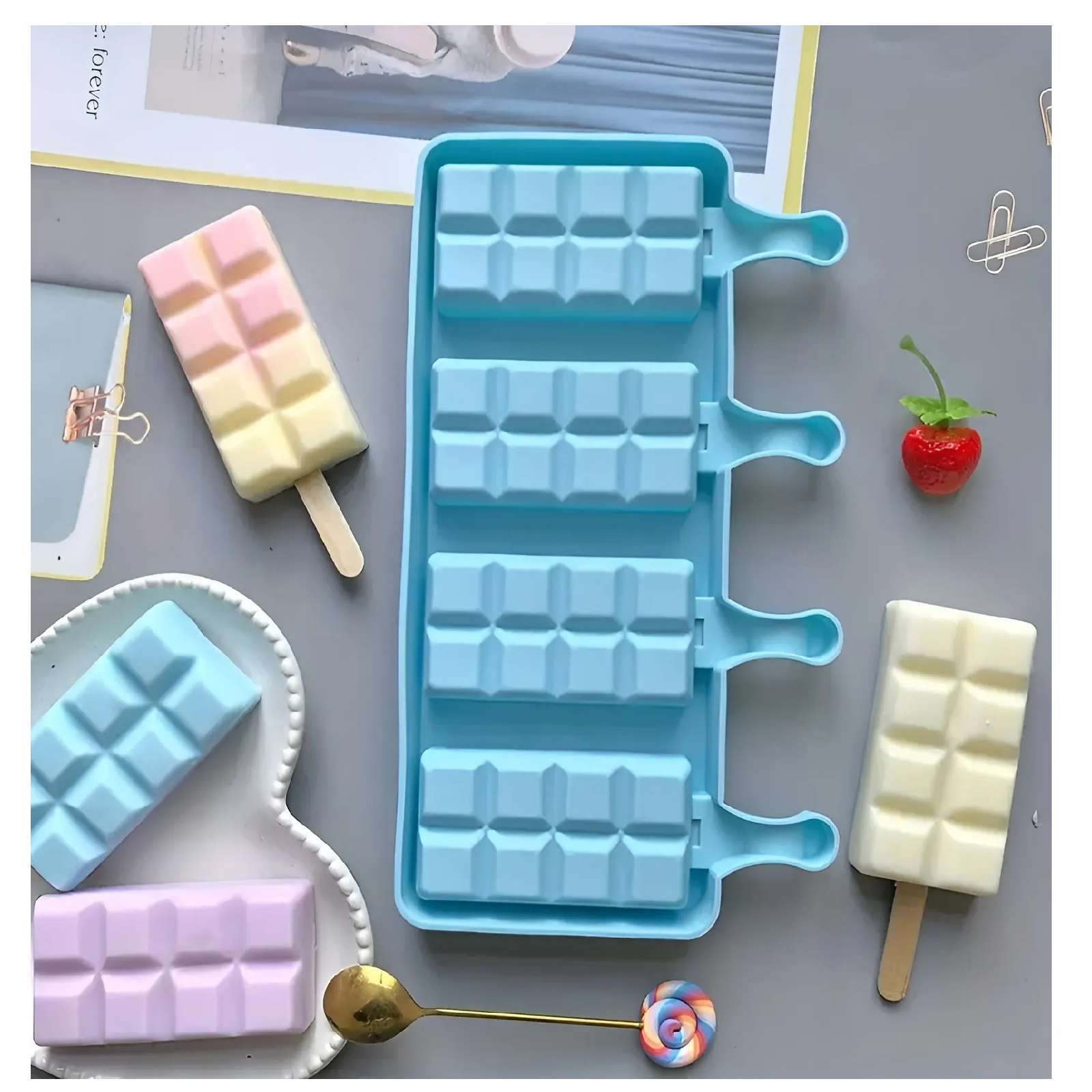 Moldes De Silicona Reposteria Moldes Para Helados Paleta-3
