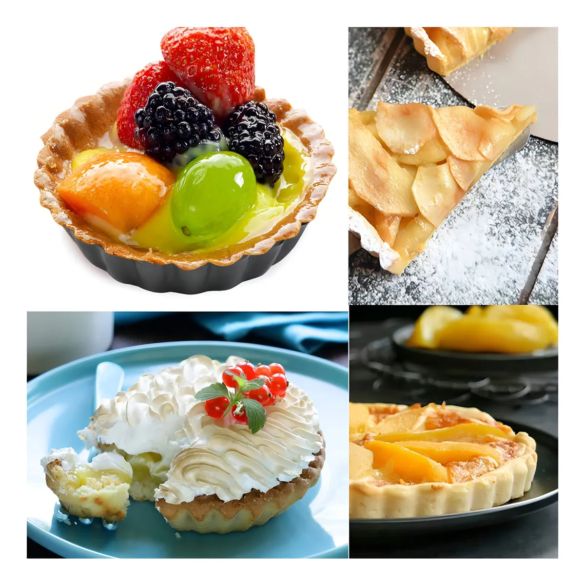 Moldes Tartas Mini Moldes Tartaleta Desmontable Individual 13,5cm Molde Para Pie Reposteria-5