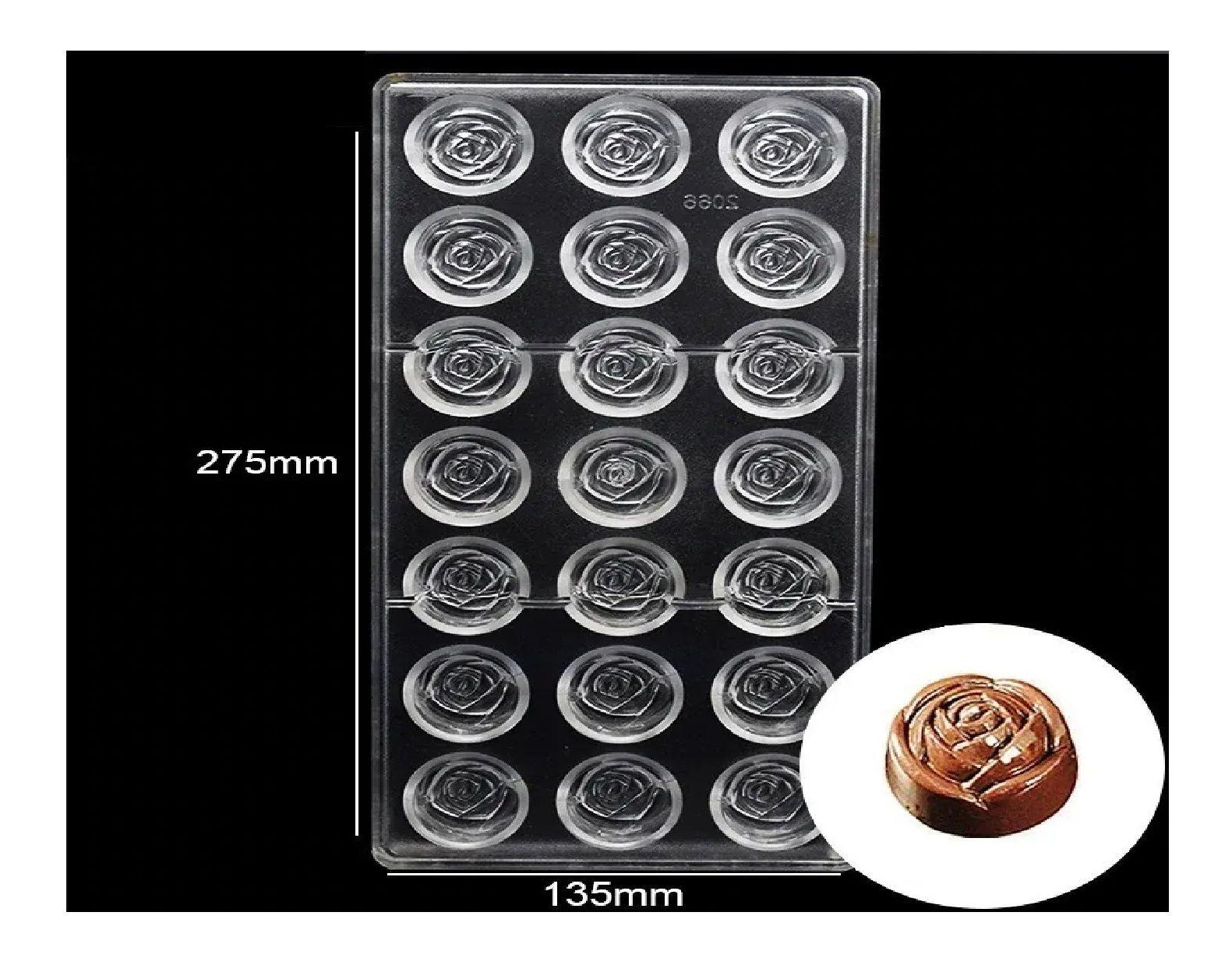 Molde Chocolate Acrilico Molde De Chocolate Molde Rosas-1