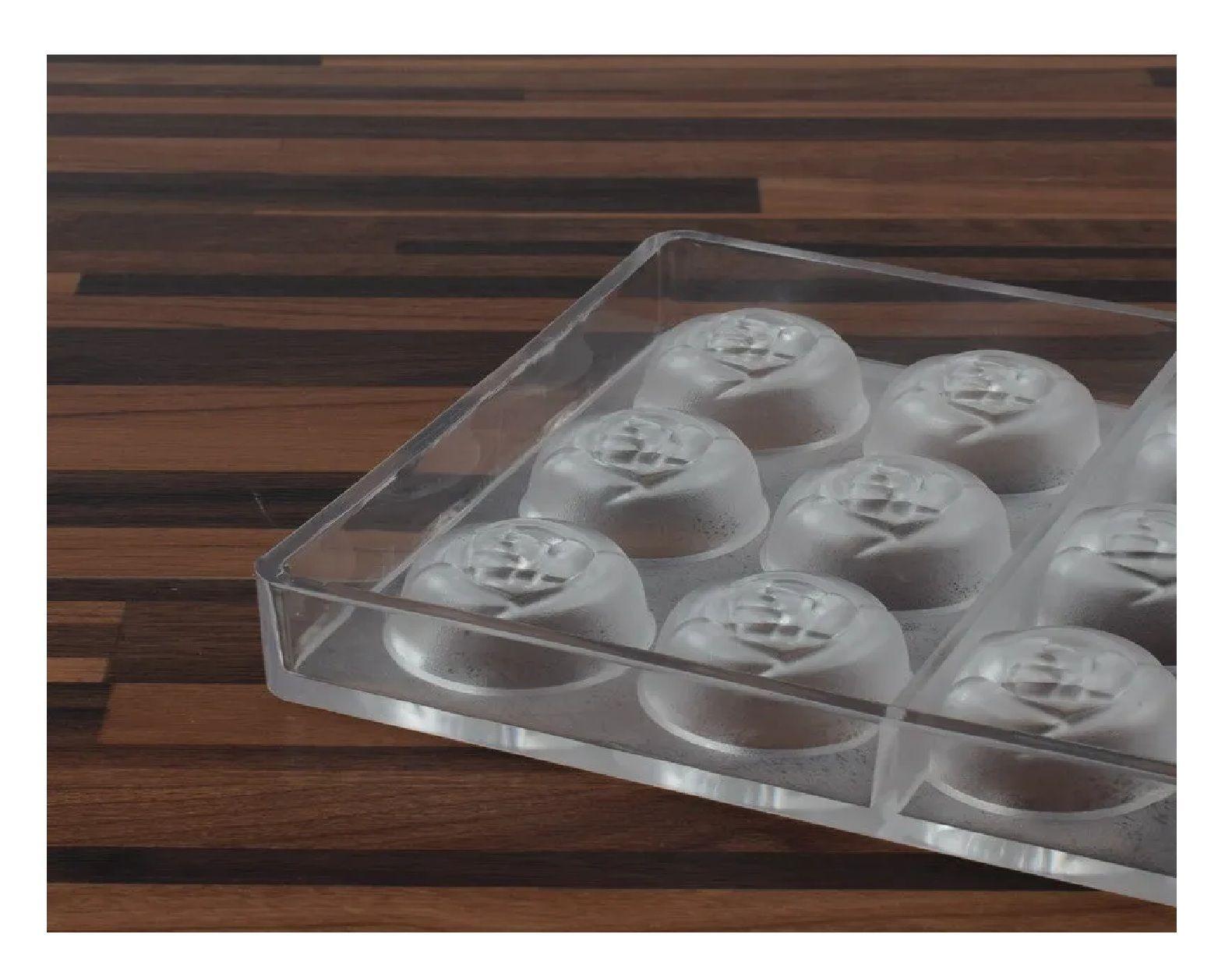 Molde Chocolate Acrilico Molde De Chocolate Molde Rosas-2