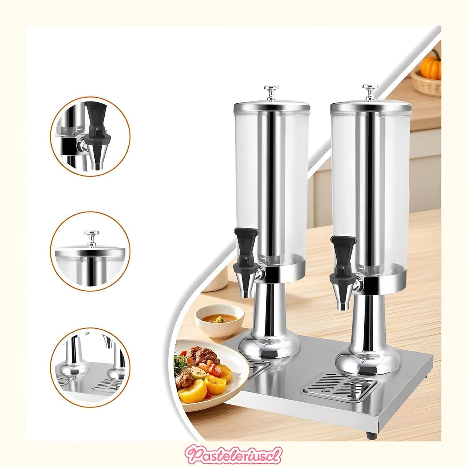 Dispensador De Bebidas Doble Máquina Autoservicio Jugos 6L-5