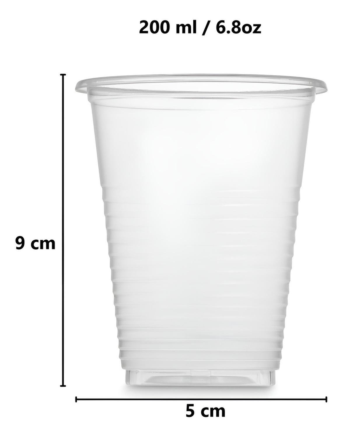 X200 Vasos Plasticos Vasos Plasticos Desechables Vaso 200ml Transparentes.-2