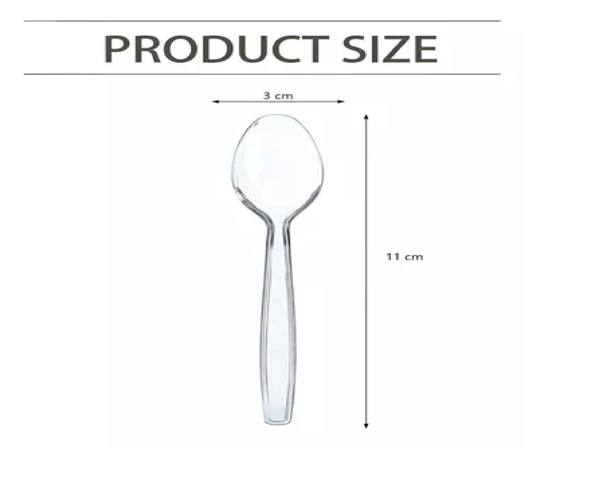 200 Cucharas Helado Cucharas Postres Cucharas Desechables Transparente Cuchara Desechable Cucharas-2