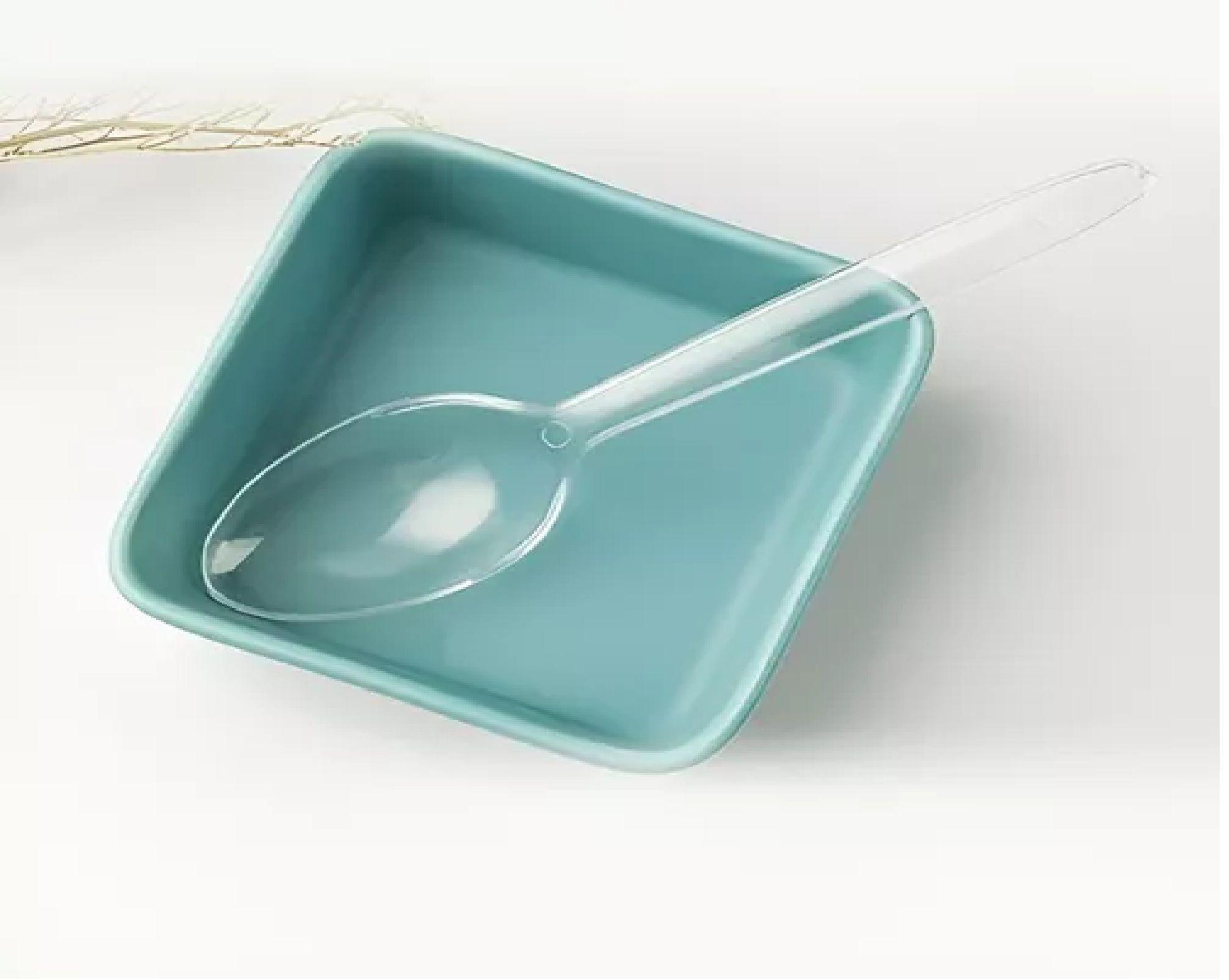 200 Cucharas Helado Cucharas Postres Cucharas Desechables Transparente Cuchara Desechable Cucharas-3