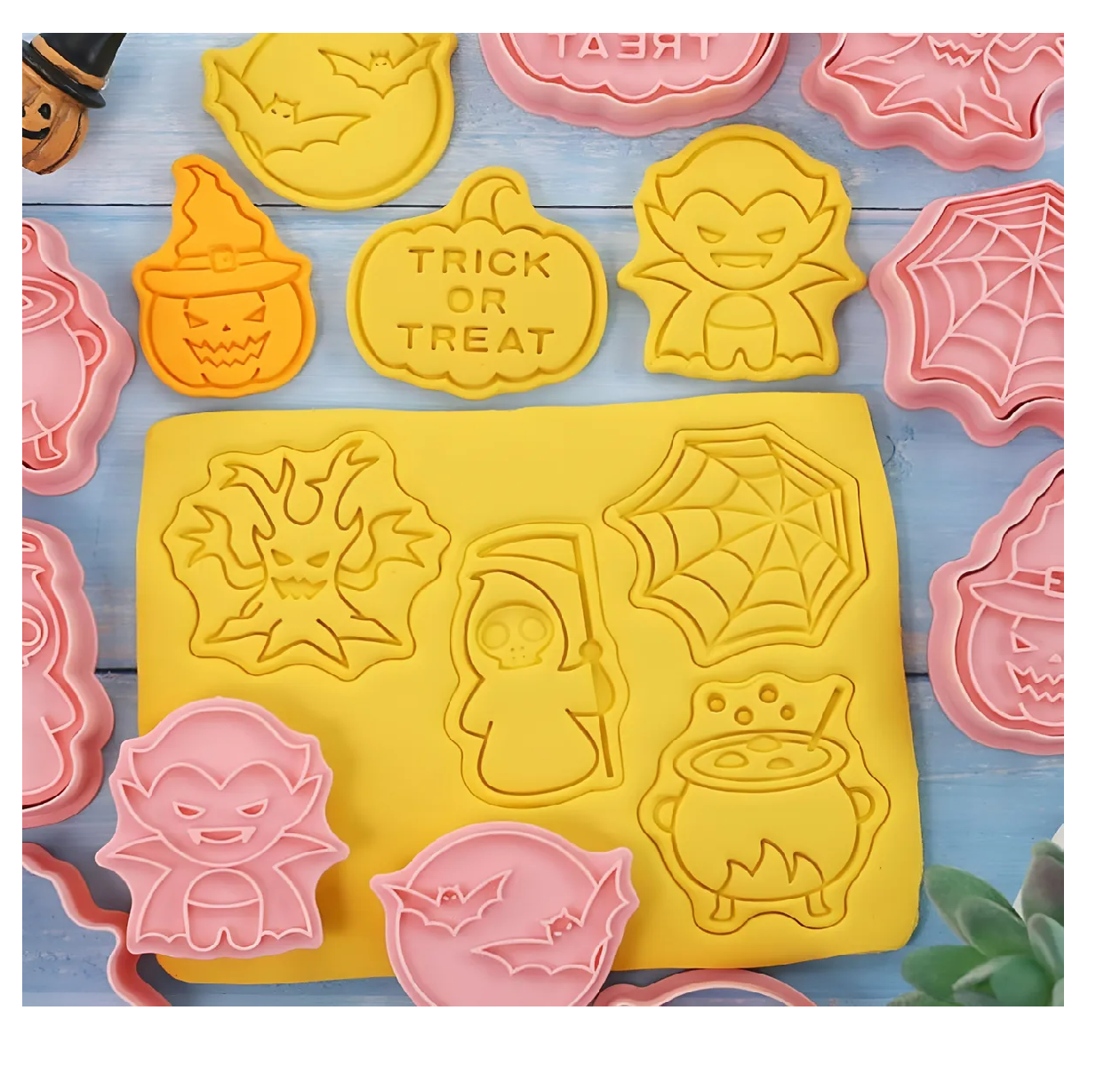 8 Moldes Para Galletas Cortadores De Galletas De Halloween-3