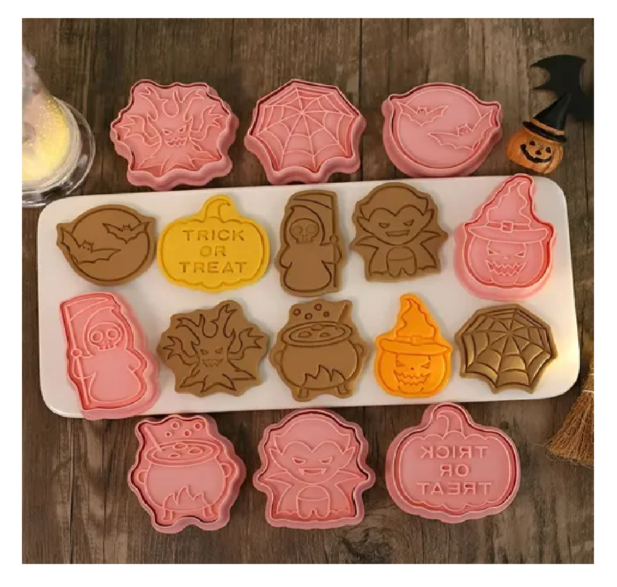 8 Moldes Para Galletas Cortadores De Galletas De Halloween-7