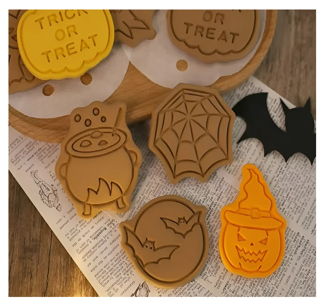 8 Moldes Para Galletas Cortadores De Galletas De Halloween-5