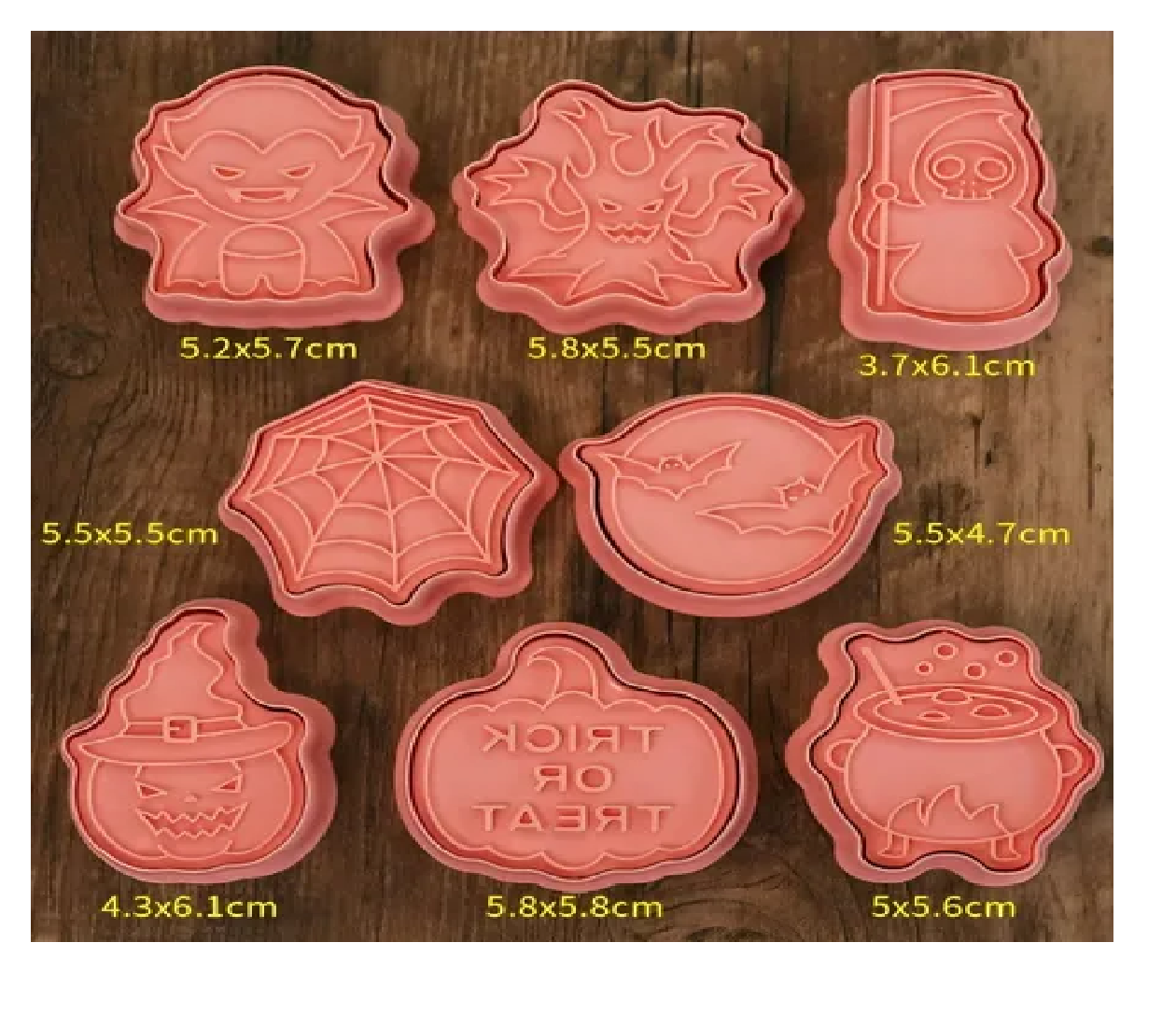 8 Moldes Para Galletas Cortadores De Galletas De Halloween Moldes Galletas Fantasma Cortador Galleta-2